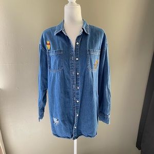 VTG Disney Winnie the Pooh Denim Shirt